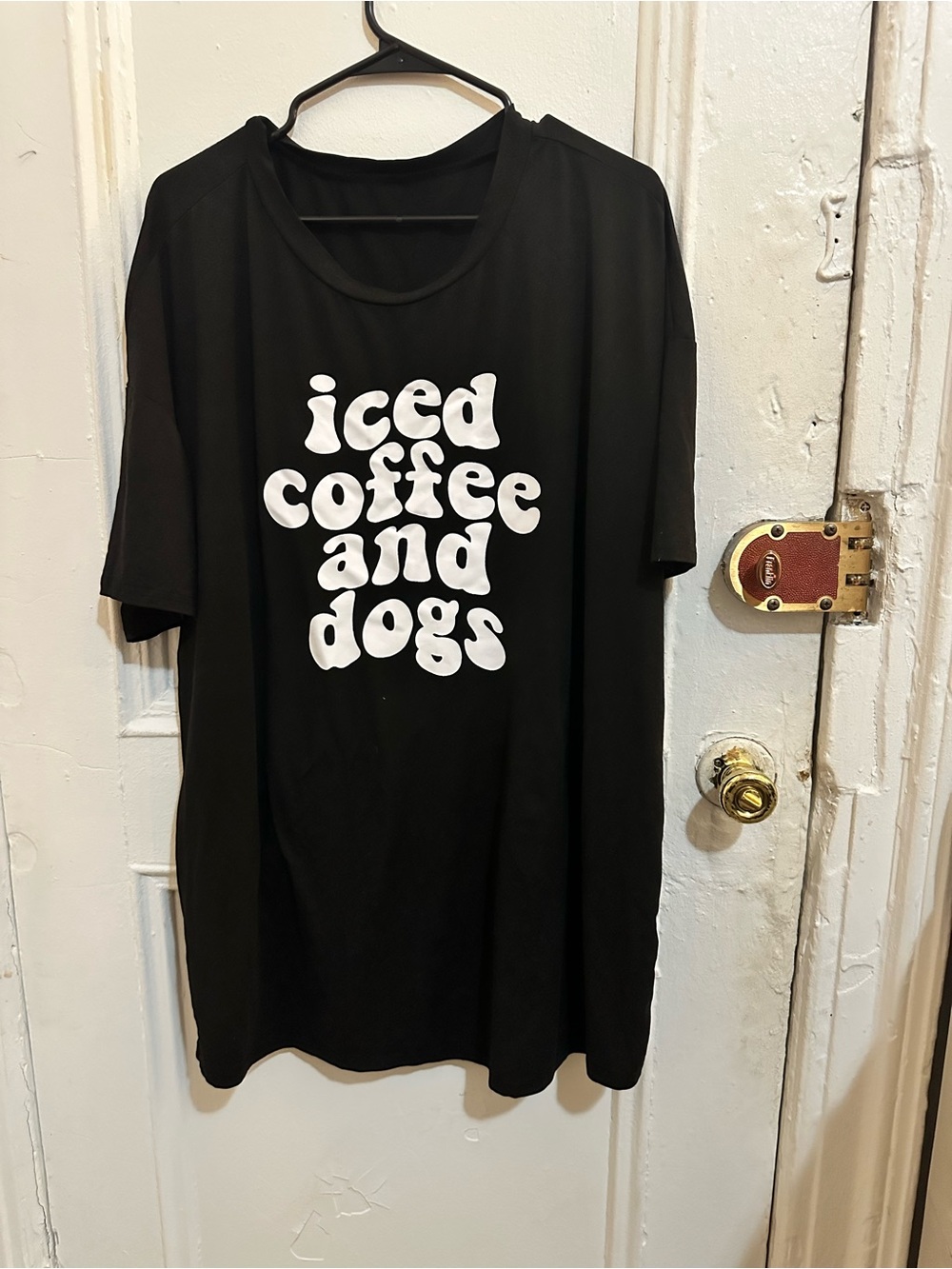 SHEIN Black Graphic Pet Lover Tee with White Text
